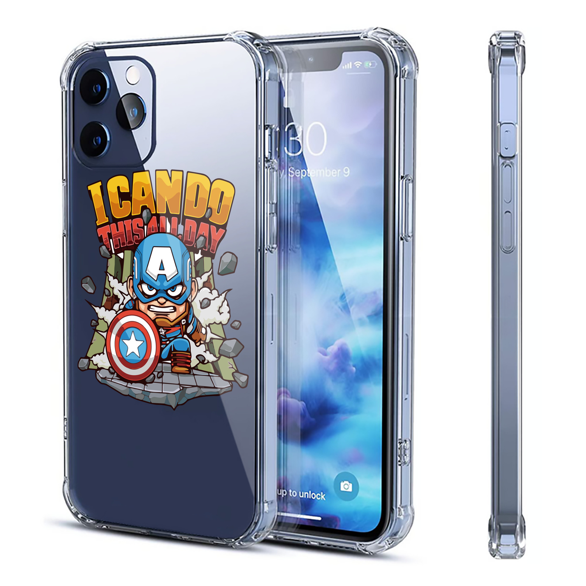 （画像用） アベンジャーズ The Avengers 【iPhone 12シリーズ対応】透明スマホケース（クリアソフトケース）